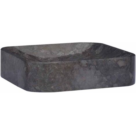 Sink Black 40x40x10 cm Marble vidaXL