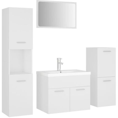 Bathroom Furniture Set White Engineered Wood vidaXL (1/5)