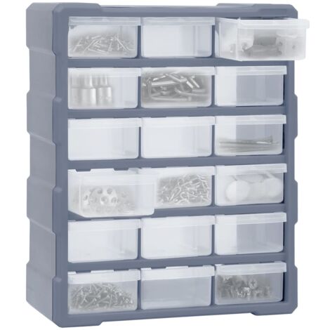 Multi-drawer Organiser with 18 Middle Drawers 38x16x47 cm vidaXL