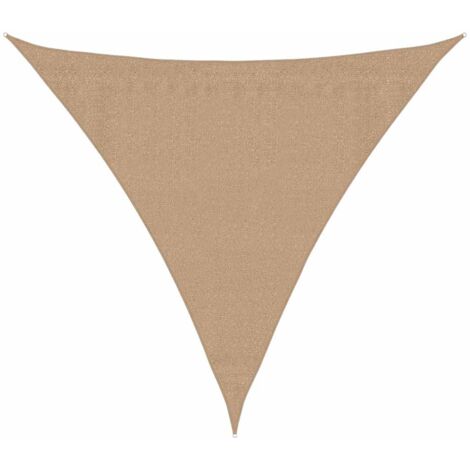 Sunshade Sail 160 g/m² Taupe 3.6x3.6x3.6 m HDPE vidaXL
