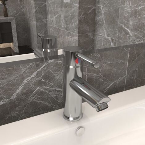 Bathroom Basin Faucet Silver 130x176 mm vidaXL