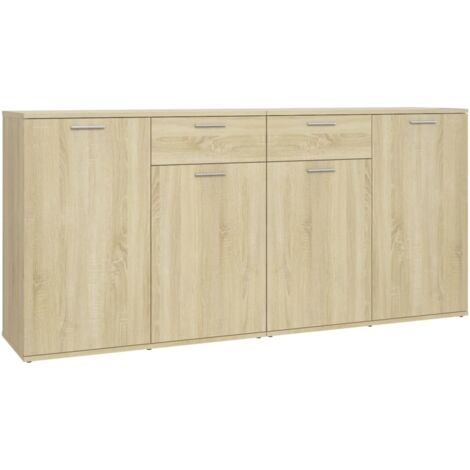 vidaXL Sideboard Sonoma Oak 160x36x75 cm Engineered Wood