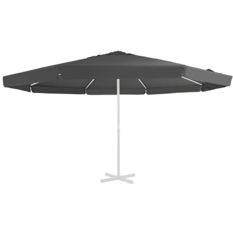 Replacement Fabric for Outdoor Parasol Anthracite 515 cm vidaXL