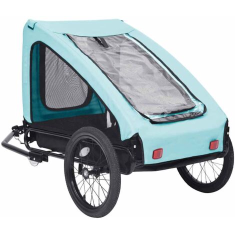 Pet Bike Trailer Blue and Black vidaXL
