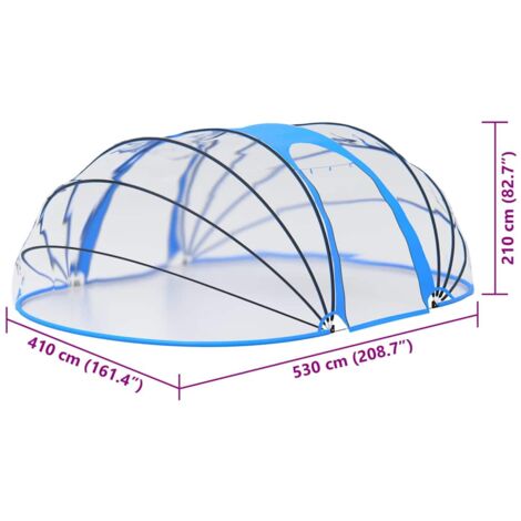 Pool Dome Oval 530x410x210 cm vidaXL