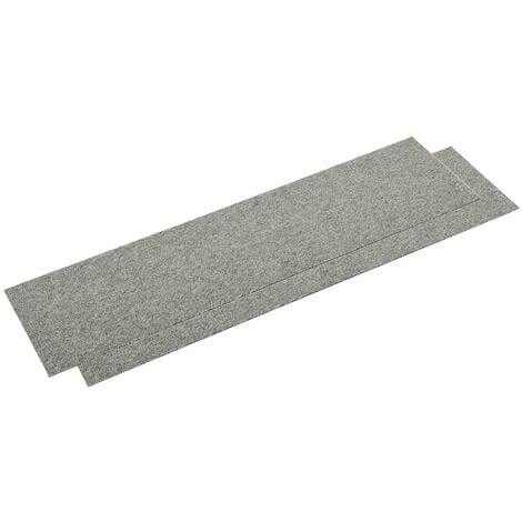 vidaXL Carpet Floor Tiles 16 pcs 4 m² 25x100 cm Light Grey - Grey