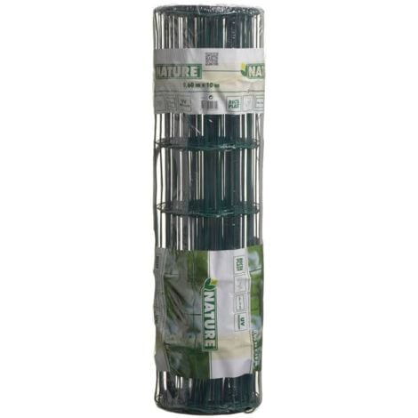 Wire Mesh Rectangular 0.6x10 m Plastic Coated Steel Green Nature