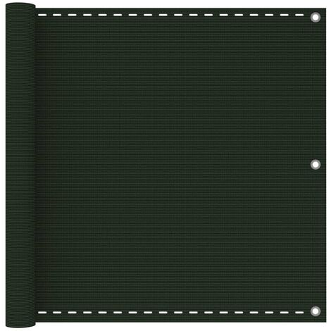 Balcony Screen Dark Green 90x400 cm HDPE vidaXL