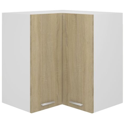 Hanging Corner Cabinet Lyon Sonoma Oak 57x57x60 cm Engineered Wood vidaXL