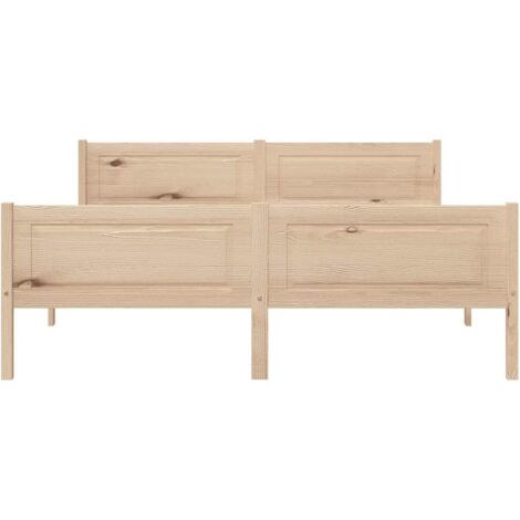 Bed Frame without Mattress Solid Pinewood 120x200 cm vidaXL