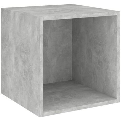 Wall Cabinet Concrete Grey 37x37x37 cm Engineered Wood vidaXL