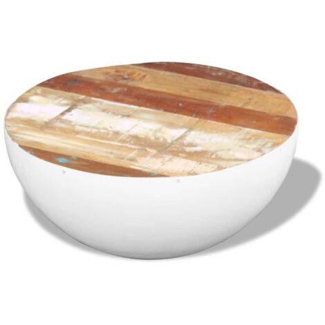 Bowl Shaped Coffee Table Solid Reclaimed Wood 60x60x30 cm vidaXL