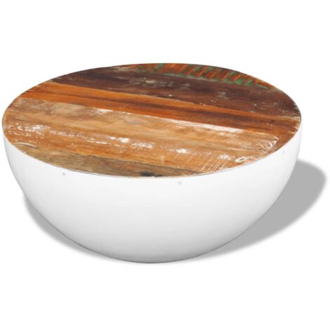 Bowl Shaped Coffee Table Solid Reclaimed Wood 60x60x30 cm vidaXL