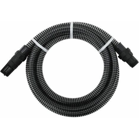 Suction Hose with PVC Connectors Black 1" 10 m PVC vidaXL