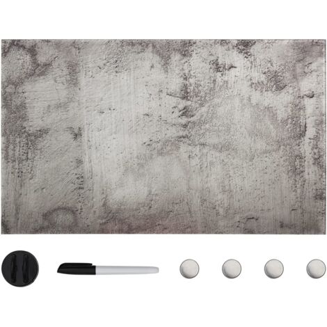 Wall Mounted Magnetic Board Glass 100x60 cm vidaXL