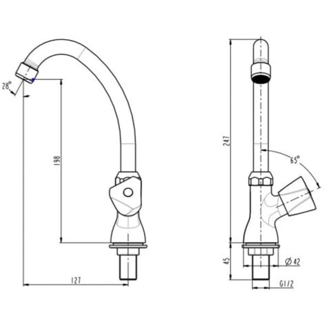 Cold Water Swivel Tap CARNEO Chrome SCHÜTTE