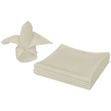 Dinner Napkins 50 pcs Cream 50x50 cm vidaXL
