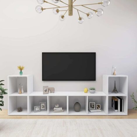 TV Cabinets 4 pcs White 72x35x36.5 cm Engineered Wood vidaXL (1/5)