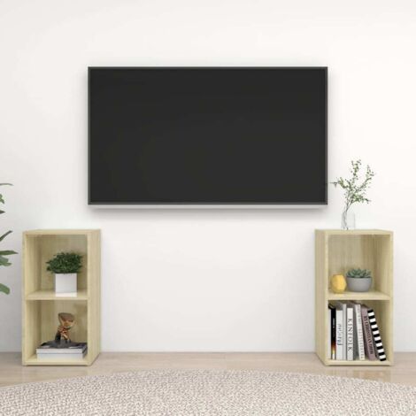 TV Cabinets 2 pcs Sonoma Oak 72x35x36.5 cm Engineered Wood vidaXL (1/5)