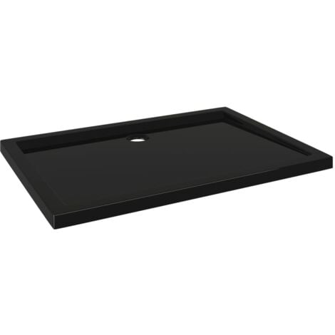 Rectangular ABS Shower Base Tray Black 70x100 cm vidaXL