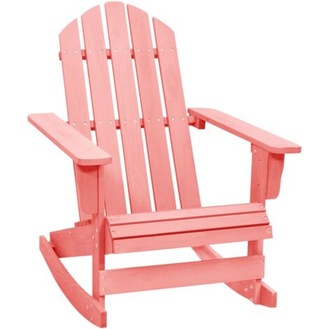 Garden Rocking Chair  Pink  Solid fir wood  Standard vidaXL