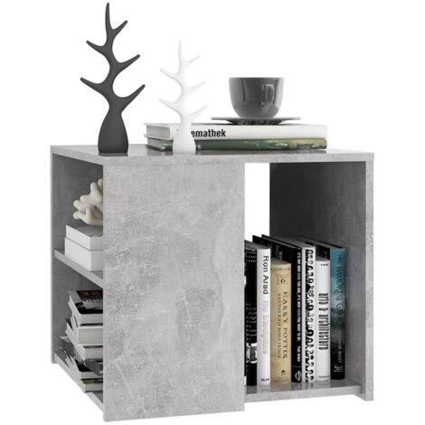 Side Table Concrete Grey 50x50x45 cm Engineered Wood vidaXL