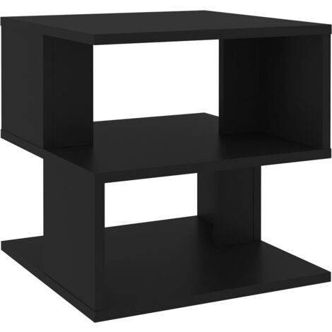 Side Table Black 40x40x40 cm Engineered Wood vidaXL