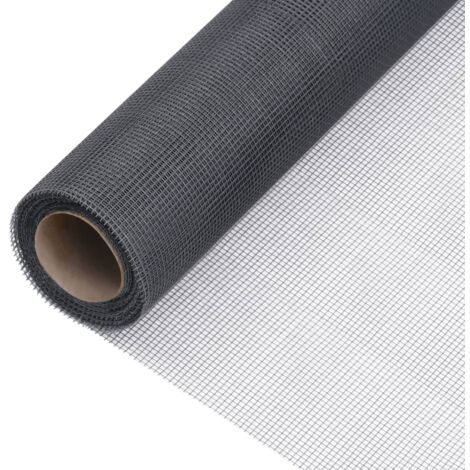 Mesh Screen Fiberglass 80x500 cm Grey vidaXL