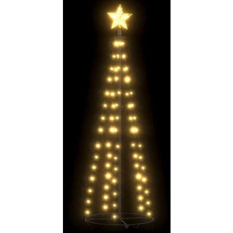 Christmas Cone Tree 70 Warm White LEDs Decoration 50x120 cm vidaXL