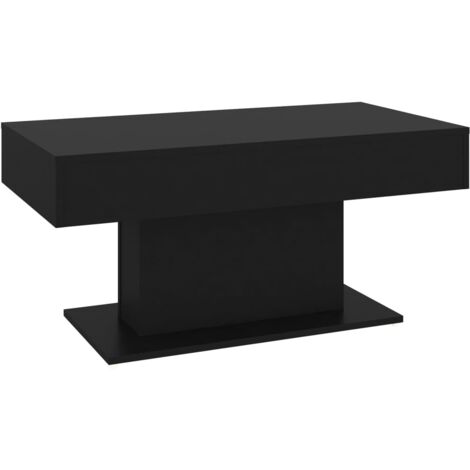 Coffee Table  Black  Engineered wood  Medium  Durable  Coffee Table vidaXL