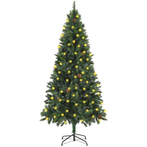 Artificial Pre-lit Christmas Tree with Pine Cones Green 180 cm vidaXL (1/5)