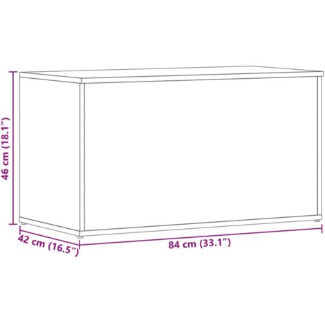 Storage Chest White 84x42x46 cm Engineered Wood vidaXL