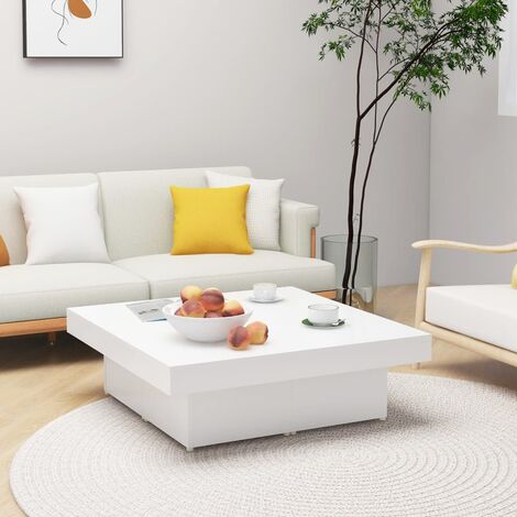 Coffee Table White 90x90x28 cm Engineered Wood vidaXL