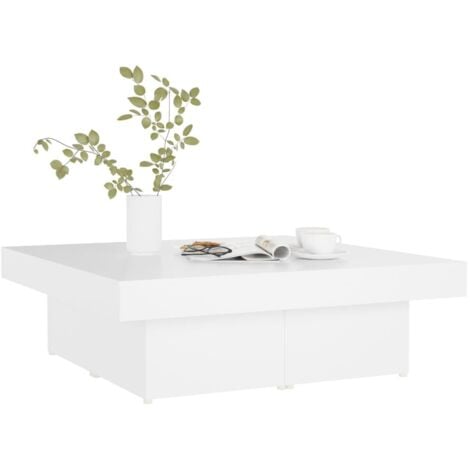 Coffee Table White 90x90x28 cm Engineered Wood vidaXL