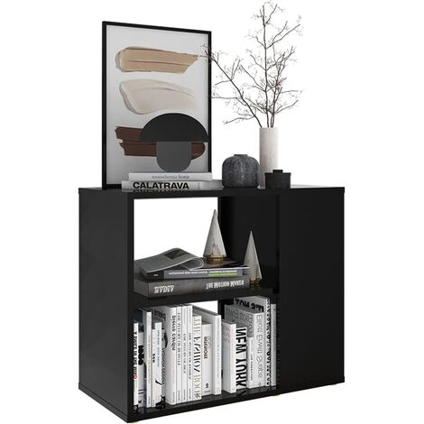 Side Cabinet Black 60x30x50 cm Engineered Wood vidaXL