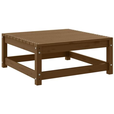 Footstool  Honey brown  Solid pine wood  Compact  Modular  Footstool vidaXL