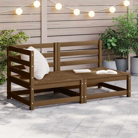 Garden Lounge Set  Honey brown  Solid pine wood  Modular vidaXL