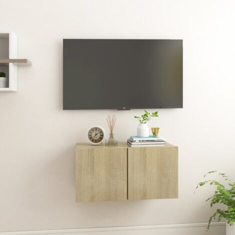 vidaXL Hanging TV Cabinet Sonoma Oak 60x30x30 cm (1/5)