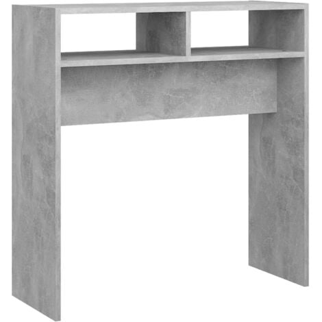 Vidaxl Console Table 78x30x80 Cm Chipboard Concrete Grey Vidaxl Console Table 78x30x80 Cm, Barb Small Console Table White Gloss