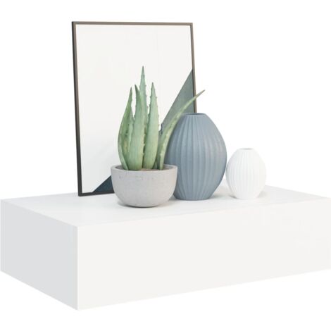 Wall-mounted Drawer Shelf White 40x23.5x10 cm MDF vidaXL