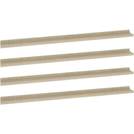 Wall Shelves 4 pcs Sonoma Oak 115x9x3 cm vidaXL