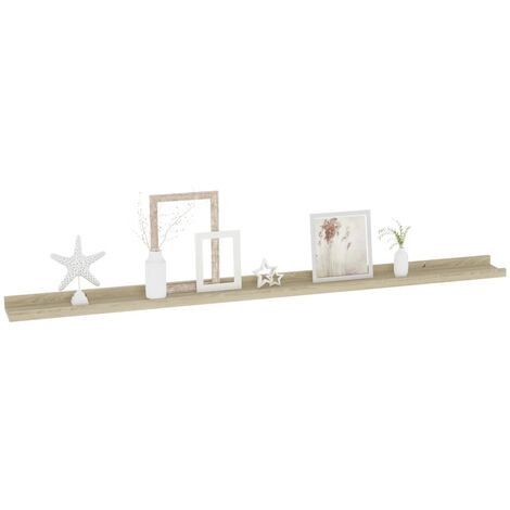Wall Shelves 4 pcs Sonoma Oak 115x9x3 cm vidaXL