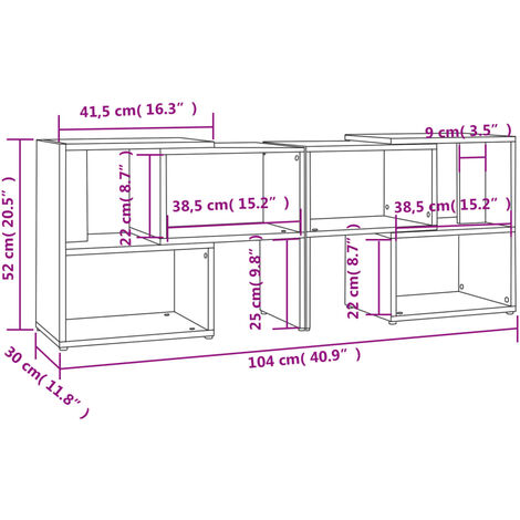 TV Cabinet High Gloss White 104x30x52 cm Engineered Wood vidaXL