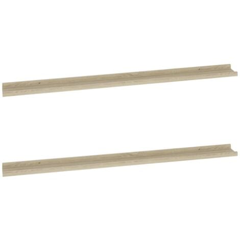 Wall Shelves 2 pcs Sonoma Oak 115x9x3 cm vidaXL