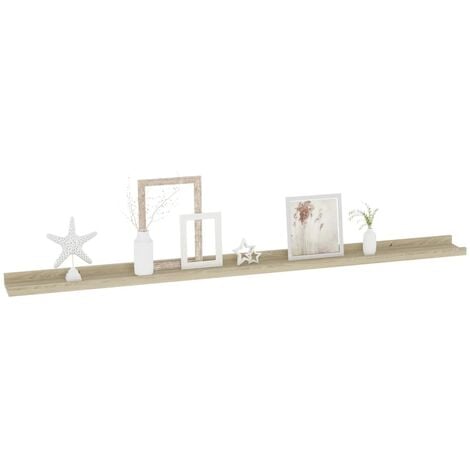 Wall Shelves 2 pcs Sonoma Oak 115x9x3 cm vidaXL