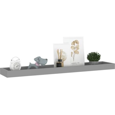 Loggia Wall Shelves 2 pcs Grey 80x15x4 cm MDF vidaXL