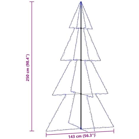 Christmas Cone Tree 360 LEDs Indoor and Outdoor 143x250 cm vidaXL