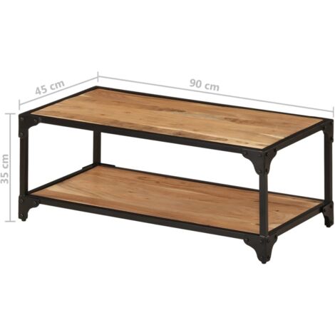 Coffee Table 90x45x35 cm Solid Acacia Wood vidaXL