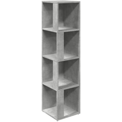 Corner Cabinet Concrete Grey 33x33x132 cm Engineered Wood vidaXL