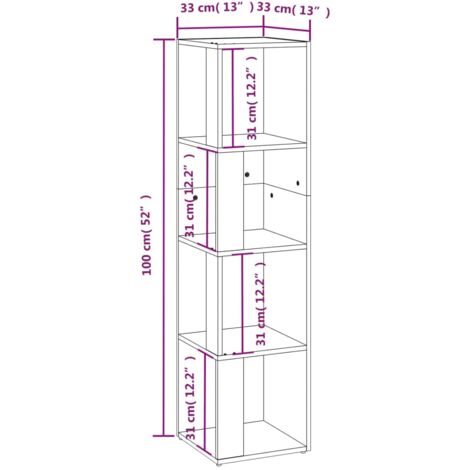 Corner Cabinet Concrete Grey 33x33x132 cm Engineered Wood vidaXL